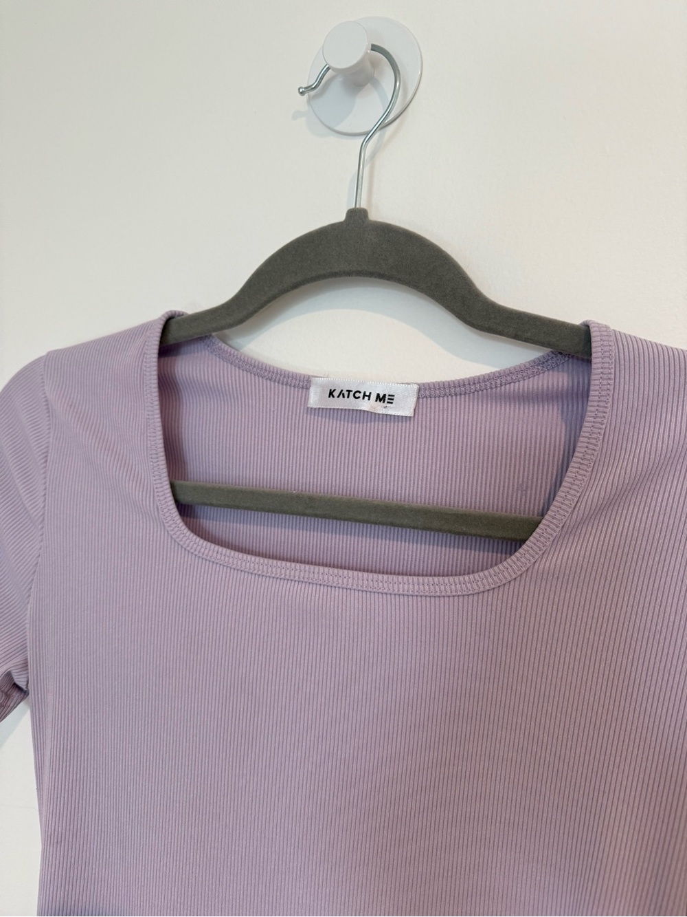 KATCH ME Square Neck Ribbed Bodysuit L/XL - Picture 2 of 3